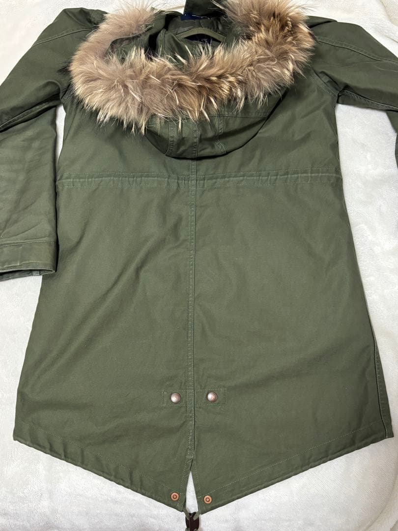【美品】Fred Perry ファー付きモッズコート オリーブグリーン　カーキ