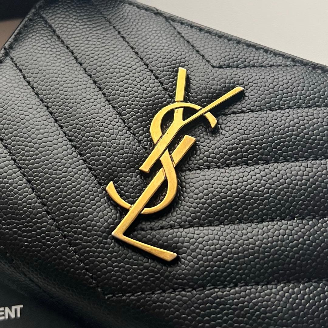238 極上美品 SAINTLAURENT イヴサンローラン 2つ折り財布