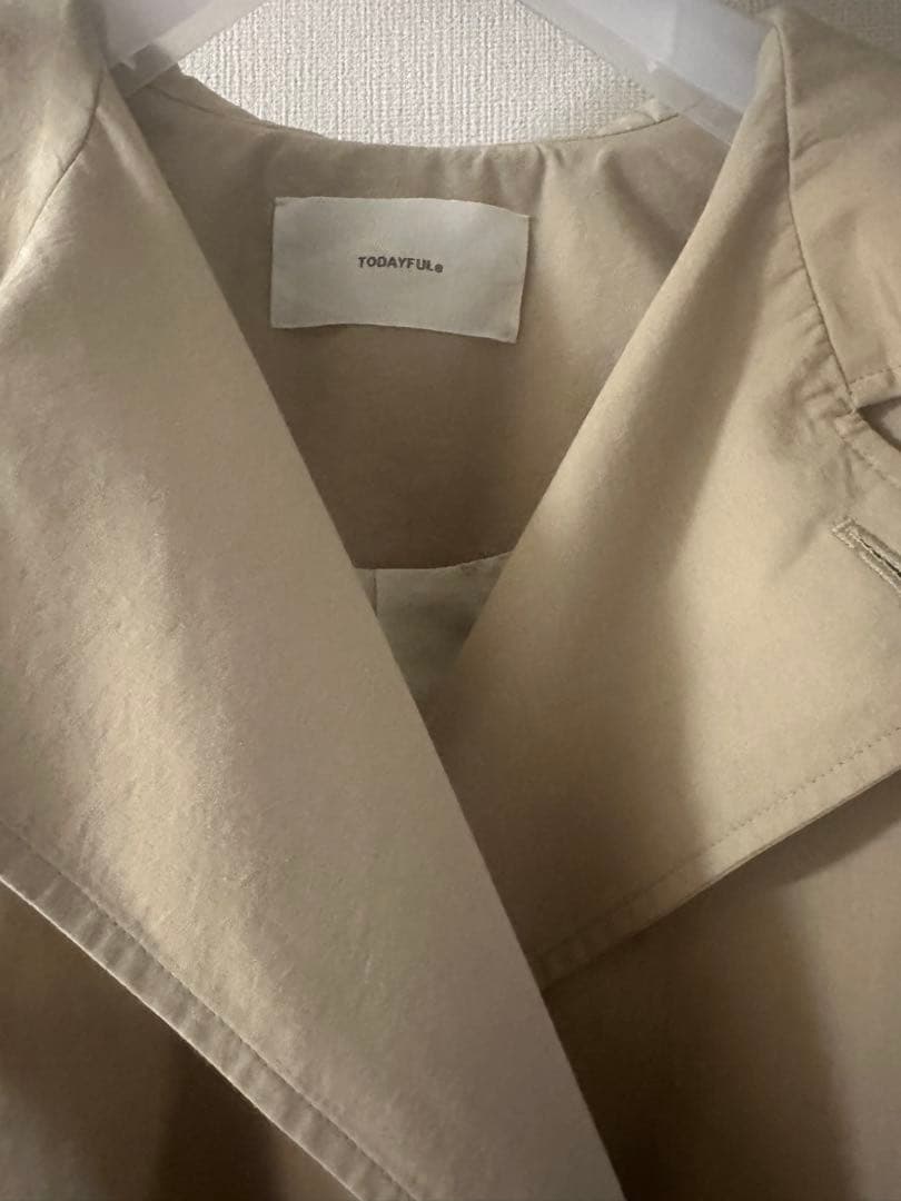 ジャケット・アウター Spring Short Trench TODAYFUL