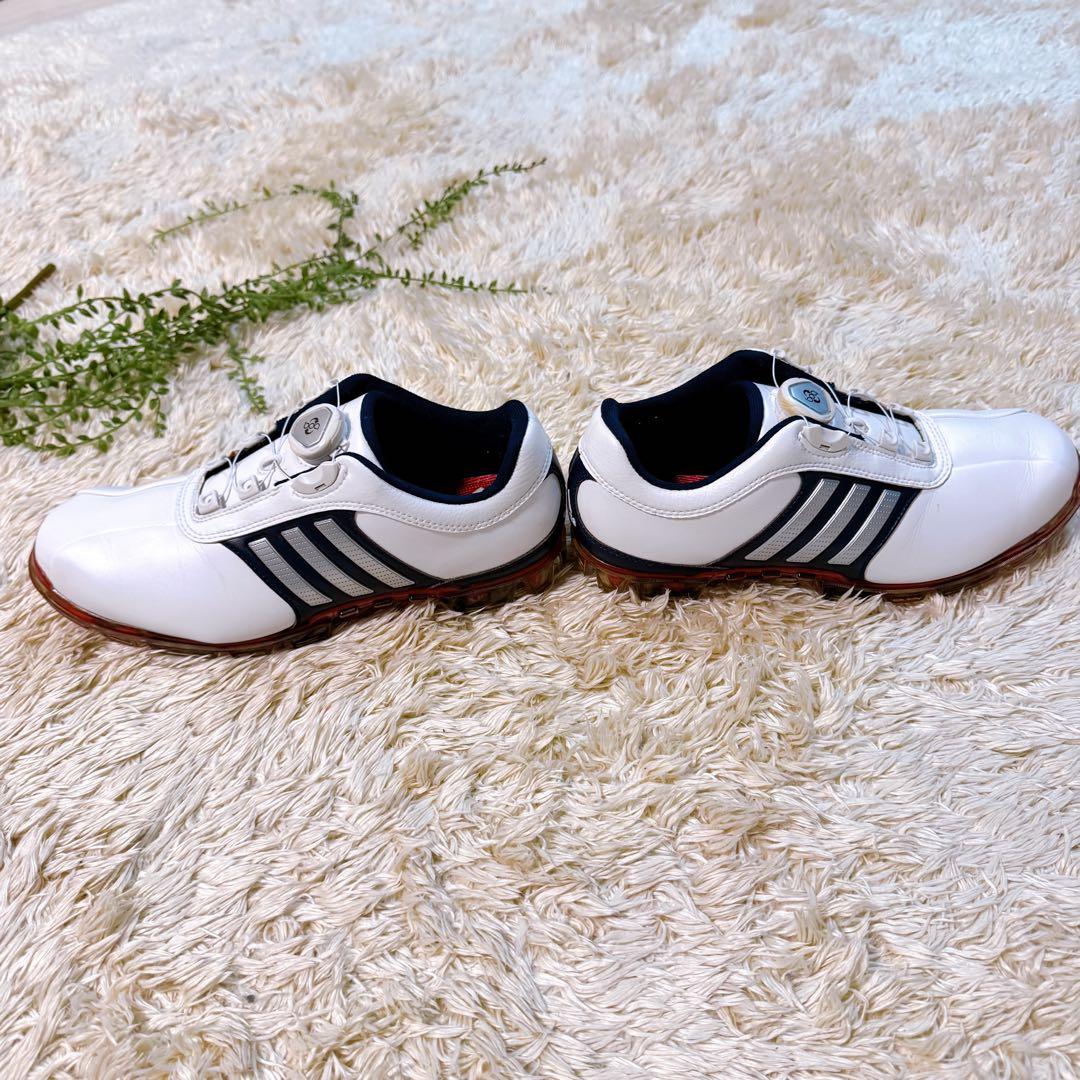 【1回使用】ADIDAS アディダス　24.5cm ゴルフシューズ ダイヤル式