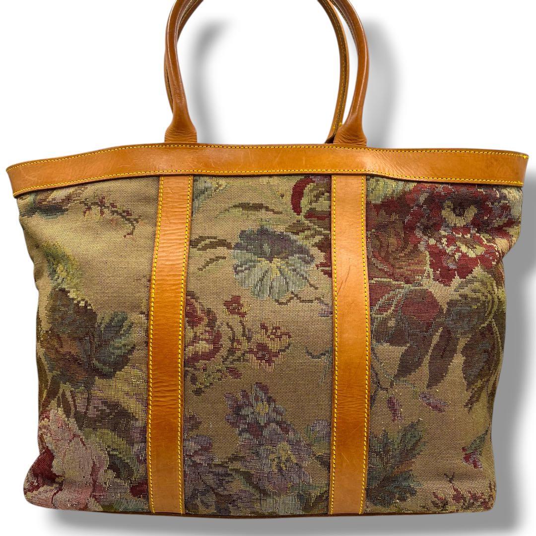 RALPH LAUREN ラルフローレン ボストンバッグ レザー 花柄 441