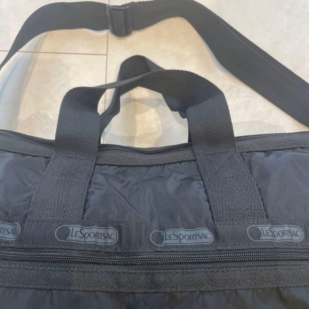 美品　LESPORTSAC ブラック ボストンバッグ