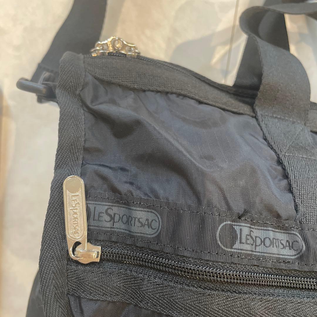 美品　LESPORTSAC ブラック ボストンバッグ
