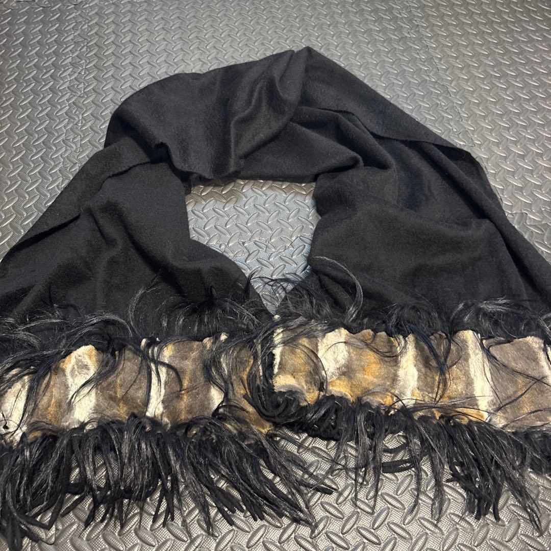 Fendi 100%カシミヤ ストール ブラック
