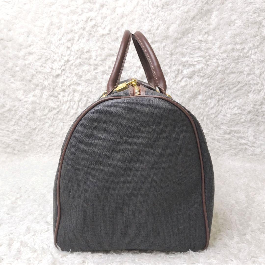 dunhill　ダンヒル　ボストンバッグ　ロゴ PVC　レザー　金具　南京錠