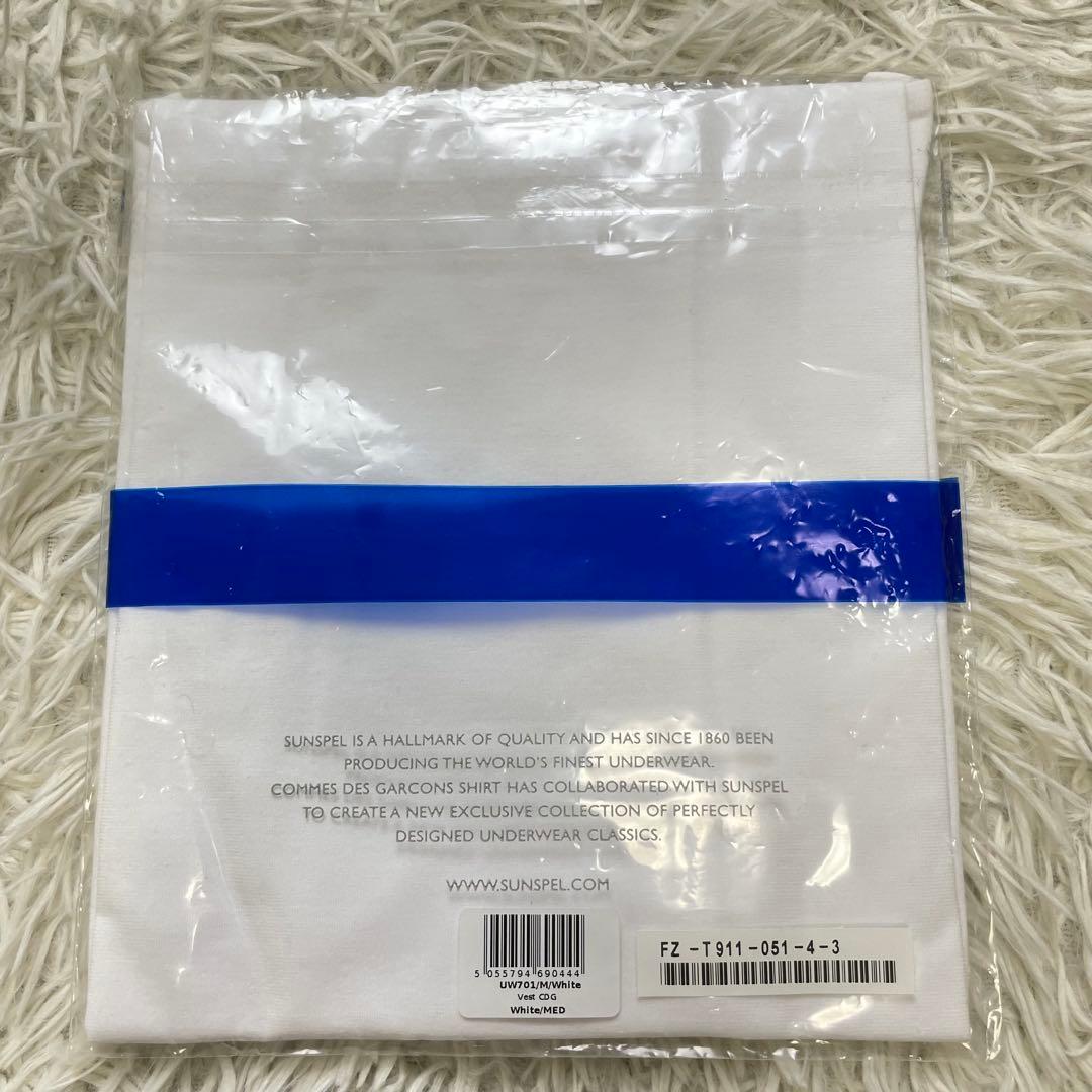 未使用品 コムデギャルソン サンスペル 無地 タンクトップ ホワイト M