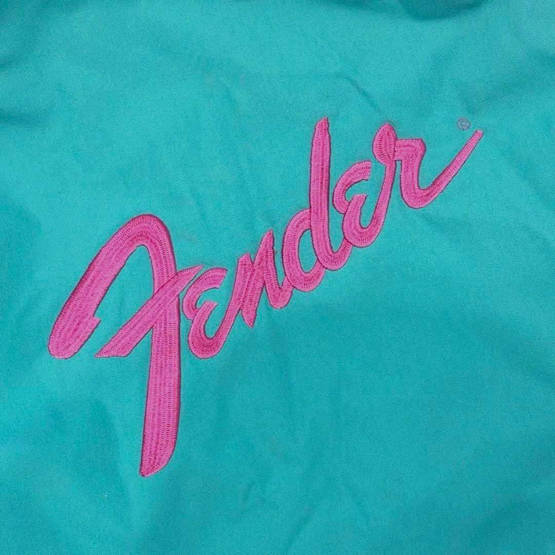 希少 80s USA製 Fender 刺繍ナイロンJKT L 企業ロゴ 音楽
