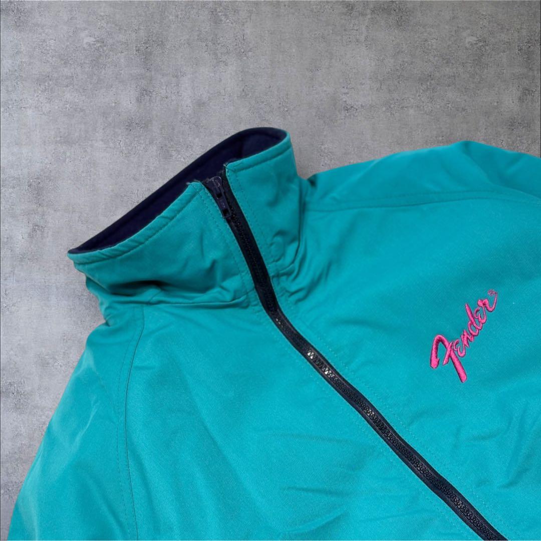 希少 80s USA製 Fender 刺繍ナイロンJKT L 企業ロゴ 音楽