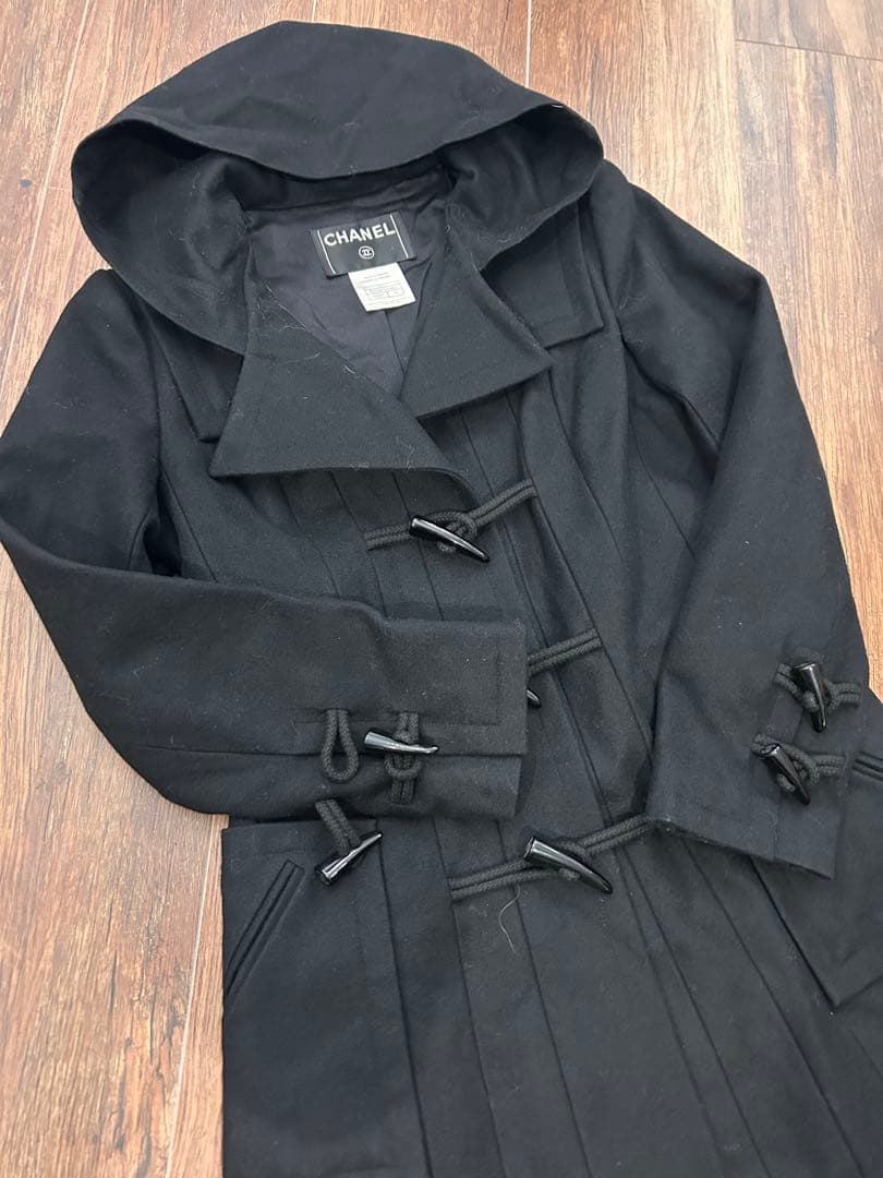 CHANEL 06A ダッフルコート #￼ 34 黒