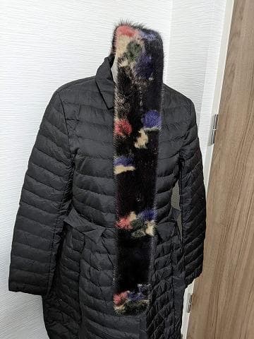 A705　ノーザンワールド　サガミンク　マルチカラー　ロングマフラー　毛皮