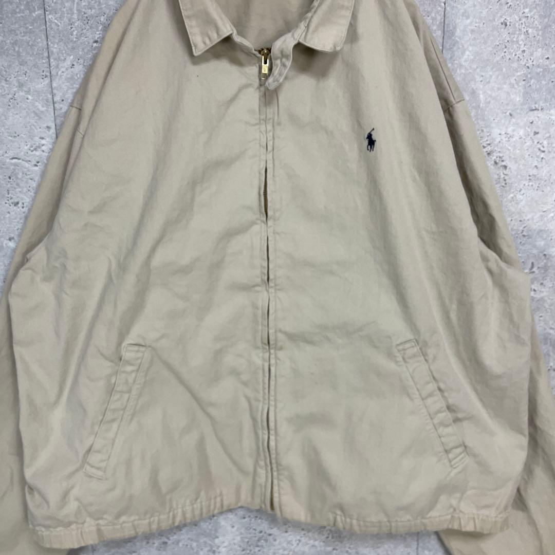 ポロバイラルフローレン　90s USA製 ベージュ　スウィングトップ　短丈2XL