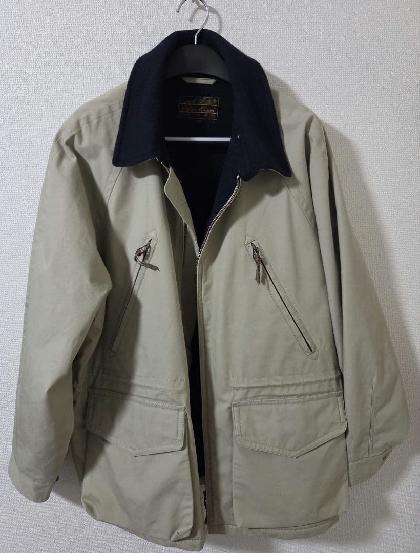 80s~90s 黒タグ EddieBauer フィールドコート L裏ウール
