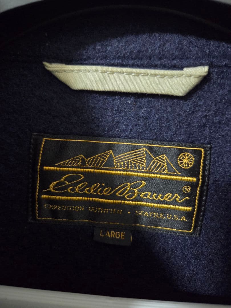 80s~90s 黒タグ EddieBauer フィールドコート L裏ウール