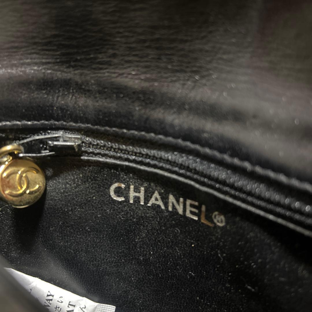 CHANEL ブラック キルティング ウエストポーチ　ヴィンテージ