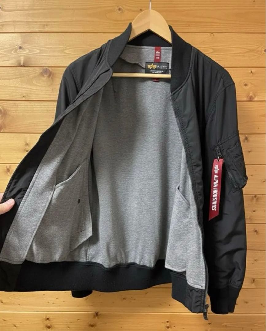 【ALPHA INDUSTRIES MA-1 フライトジャケット L ブラック】