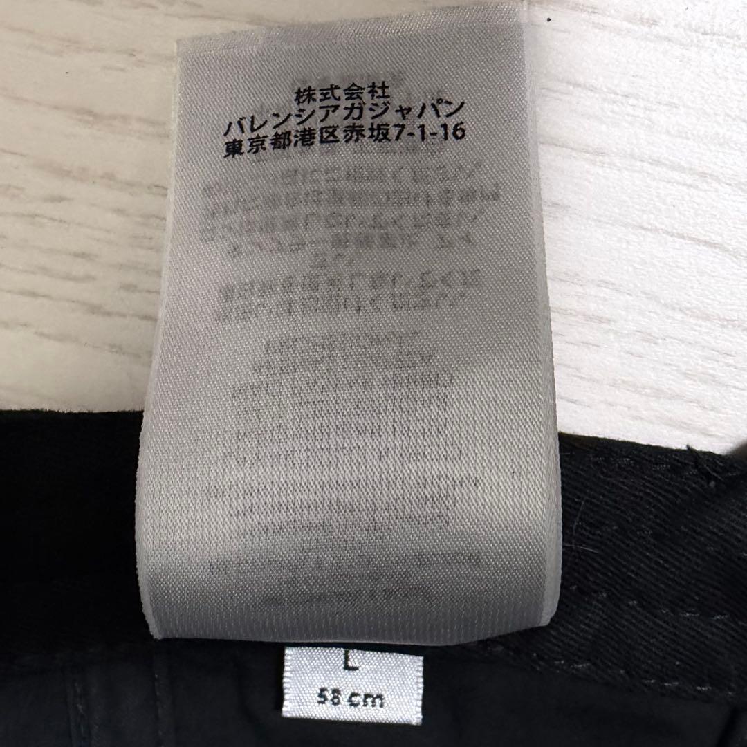 ✨極美品✨BALENCIAGA　キャップ　L58 　新ロゴ　マジックテープ　黒