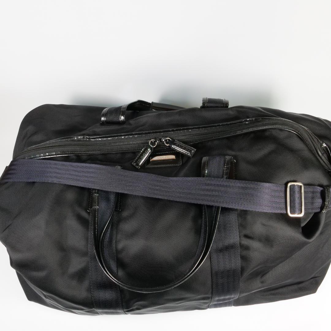 極美品✨GUCCI グッチ ボストンバッグ 2way ナイロン ブラック 大容量