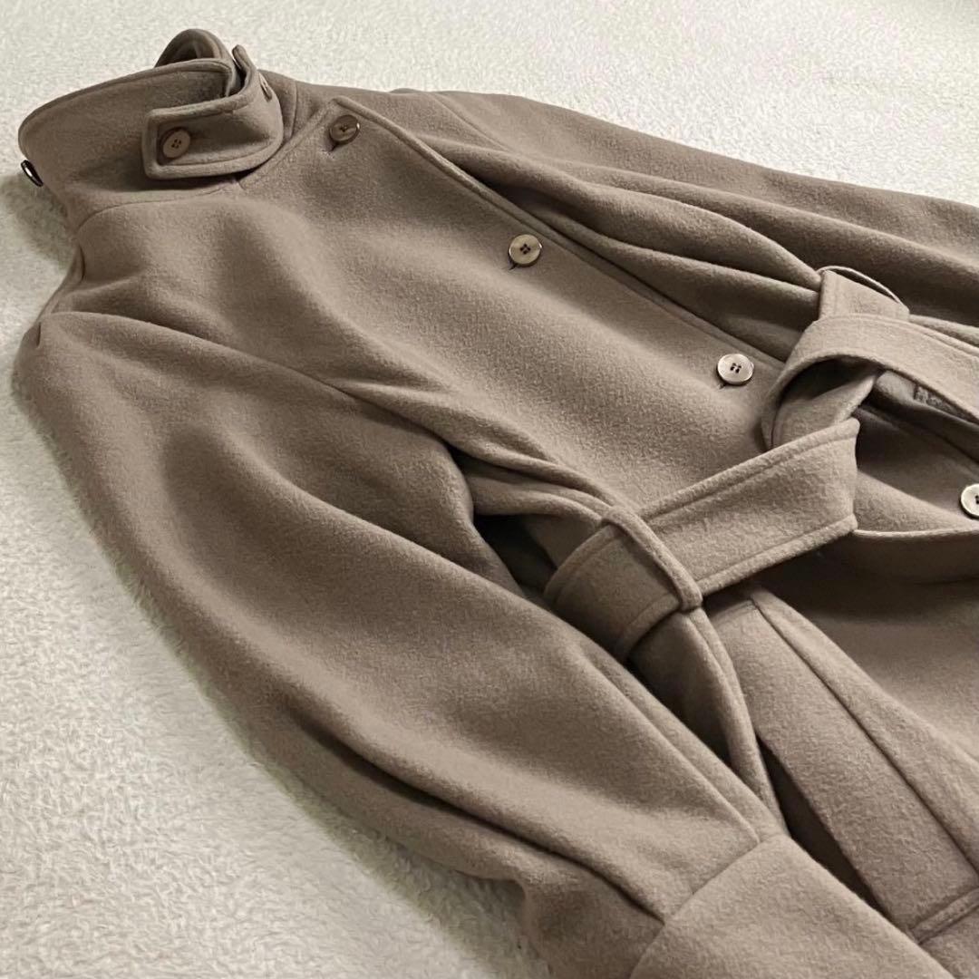 アメリヴィンテージ POOFY FLARE LONG COAT ブラウン　S