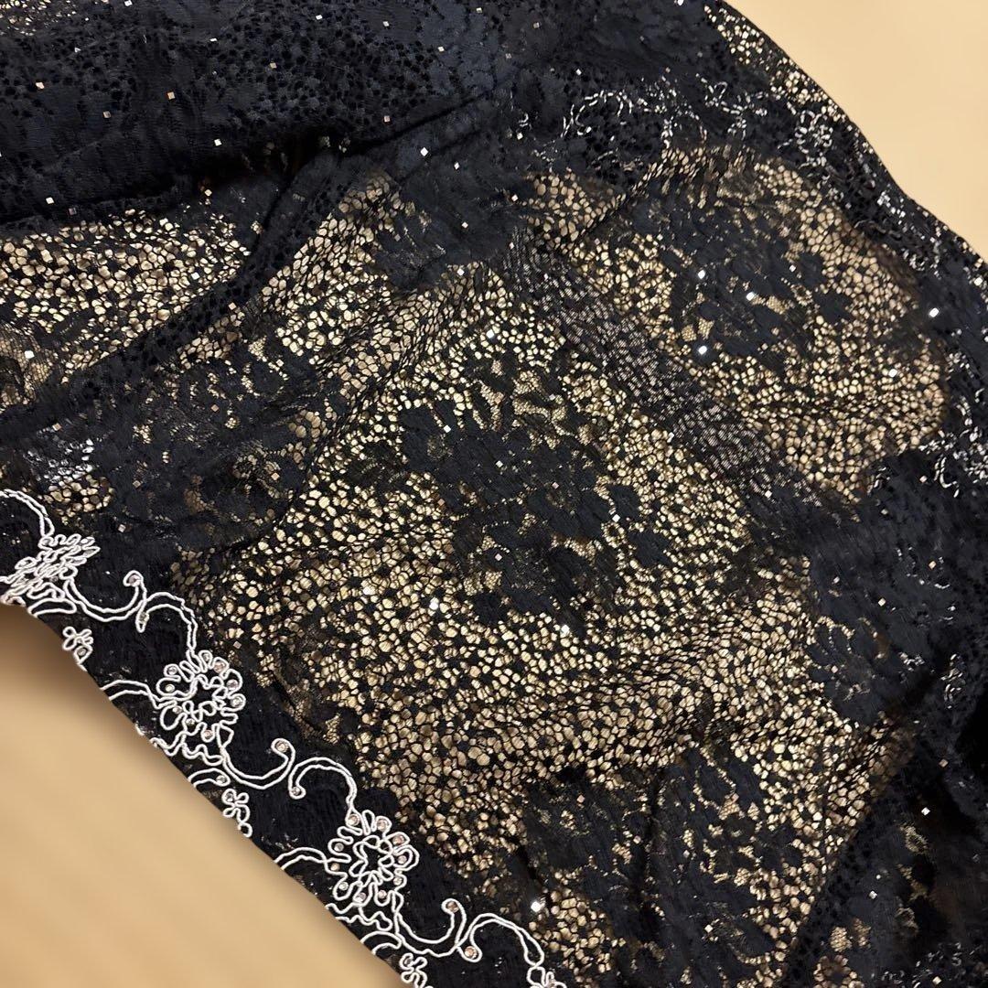 セントジョンビーズ装飾 黒 レースカーディガン Mサイズ相当