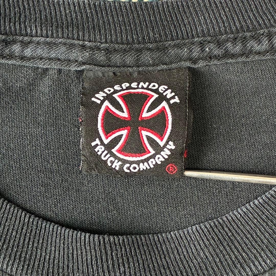 old independent“4連クロス“Tシャツ インディペンデント 黒