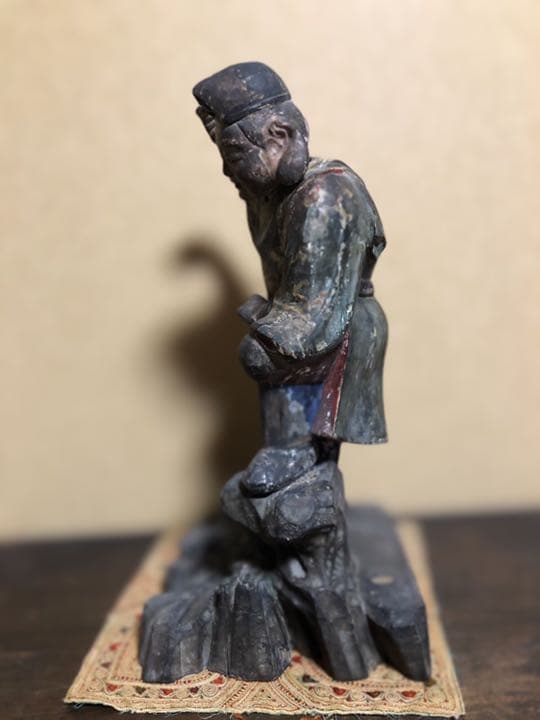 【江戸時代】大黒天　恵比寿像　木像　木彫
