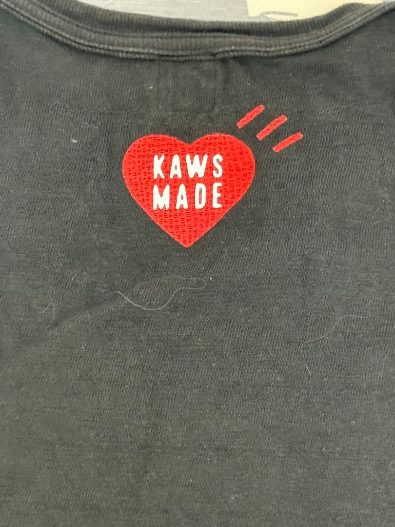 激レア2XL！human made×kawsコラボTシャツ黒ヒューマンメイド