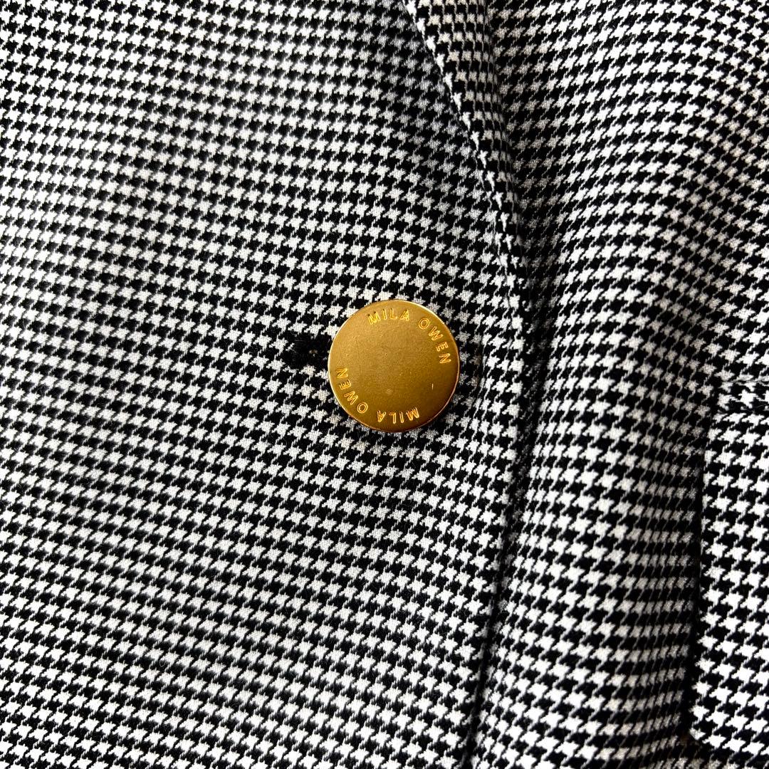 美品　クリーニング済✨ミラオーウェン　金釦ダブルブレストコンパクトジャケット