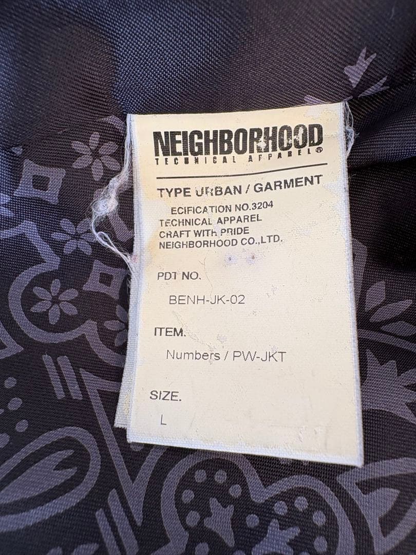 【 NEIGHBORHOOD 】Numbers JKT（ size 3 ）