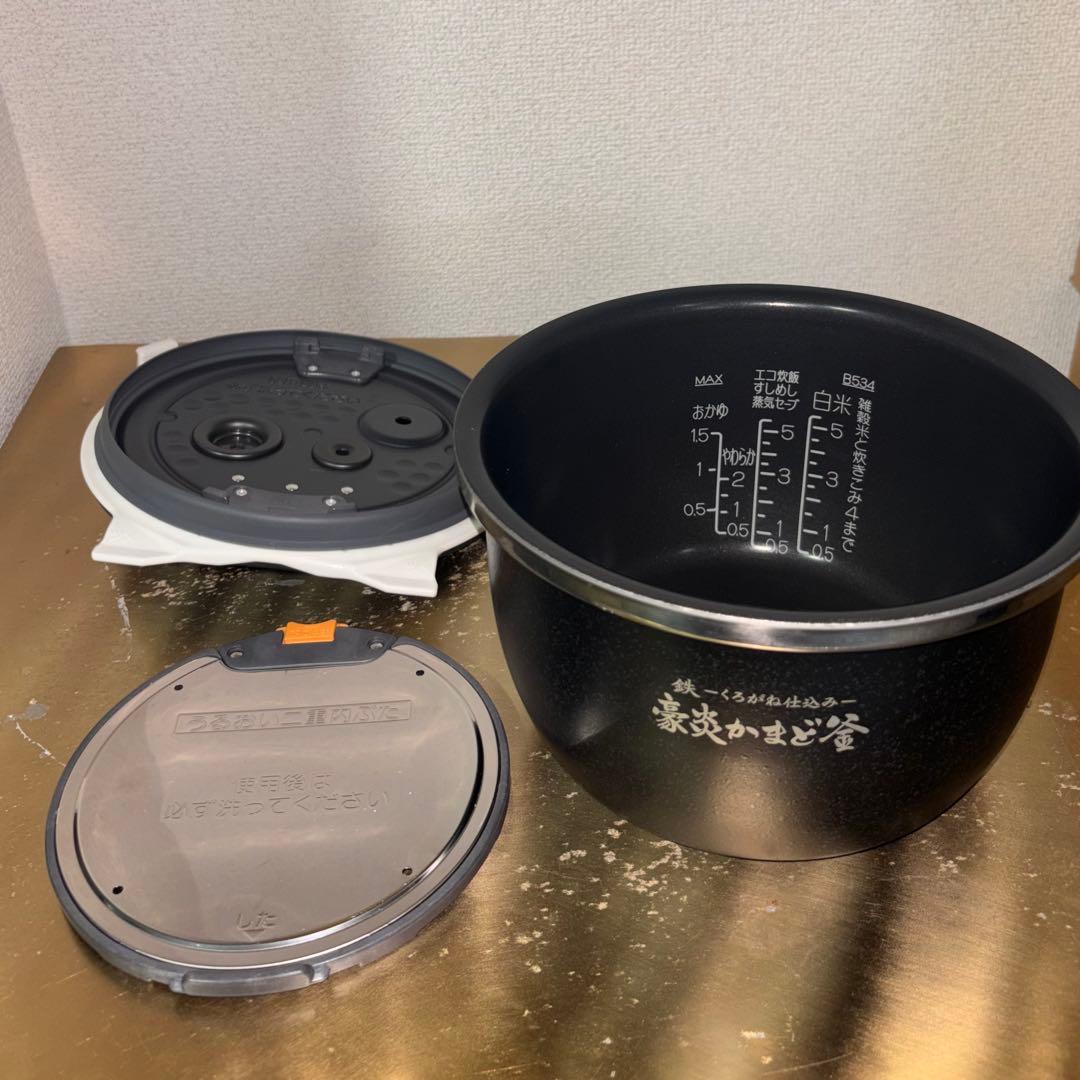 【美品】象印 炎舞炊き NW-KB10 雪白色 圧力IH炊飯ジャー 動作確認済