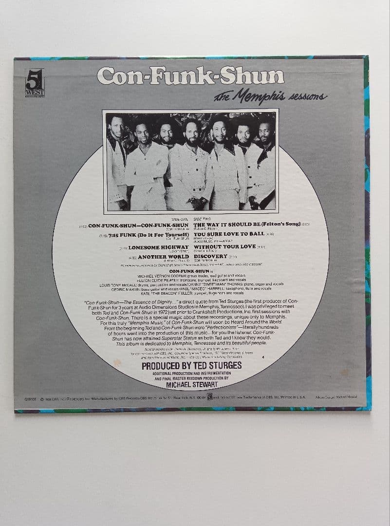 CON−FUNK−SHUN/THE−MEMPHIS−SESSIONS/LP。