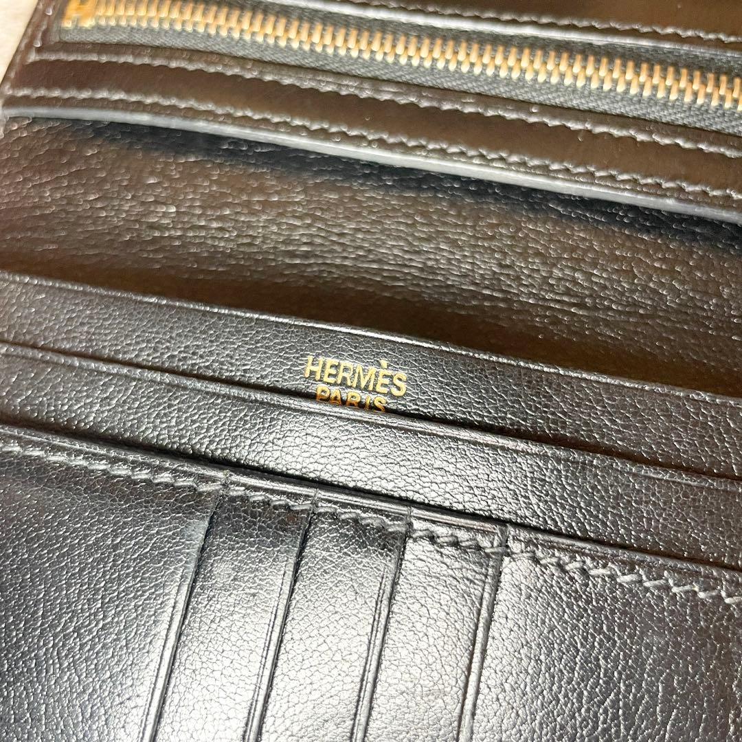 【専用】　エルメス べアンコンパクト 二つ折財布 □H刻印 ブラック 正規品