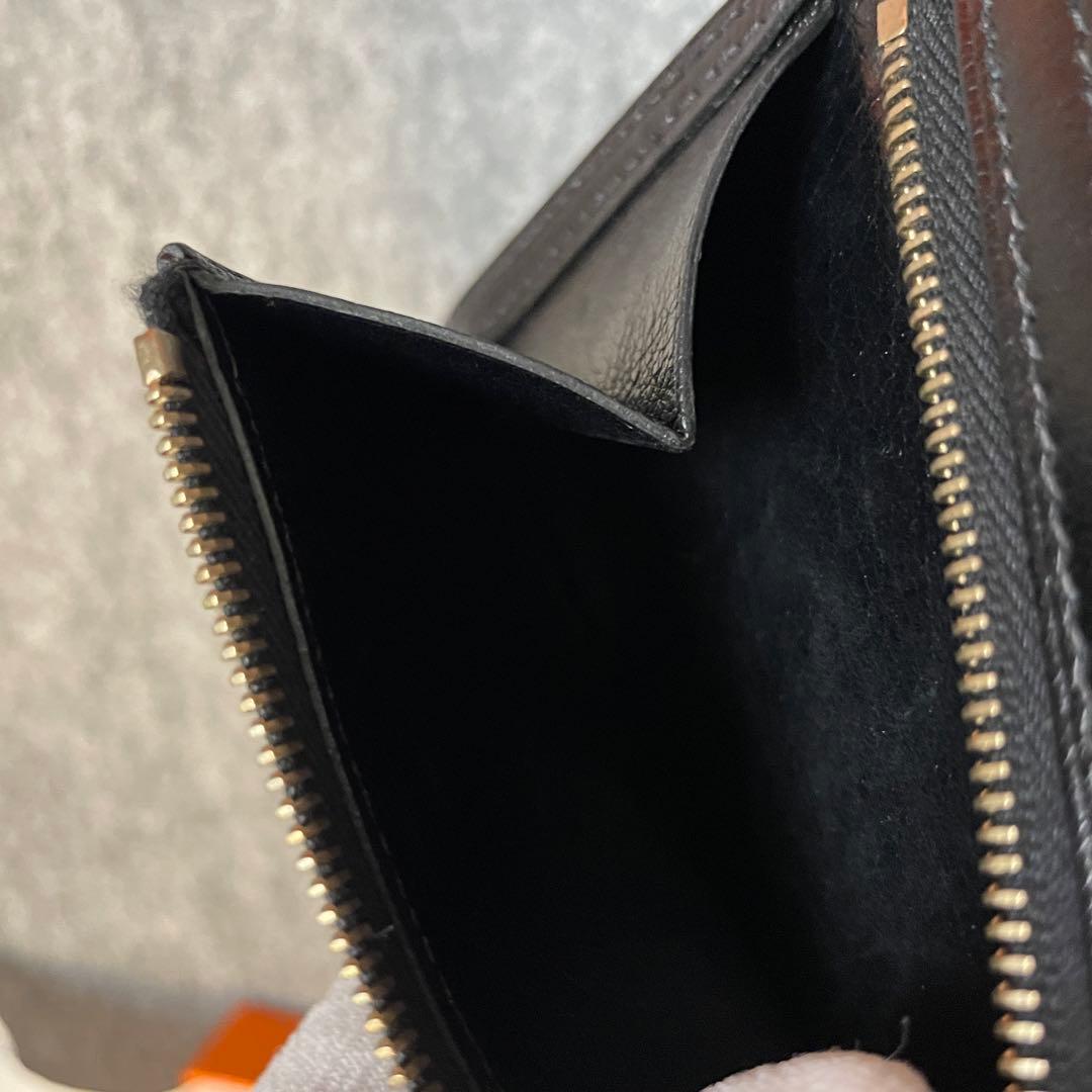 【専用】　エルメス べアンコンパクト 二つ折財布 □H刻印 ブラック 正規品