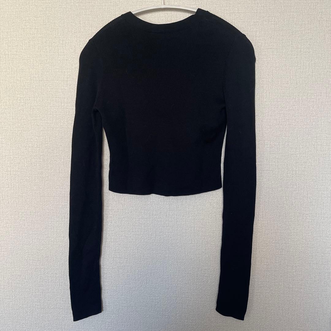 yo BIOTOP silk cotton カーディガン　ブラック