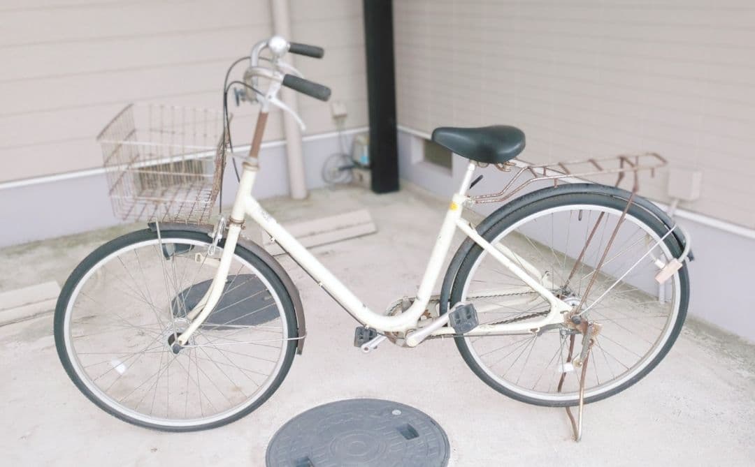 ★初春のお値下げ★♡無印良品　自転車♡前のタイヤがパンクしてました★