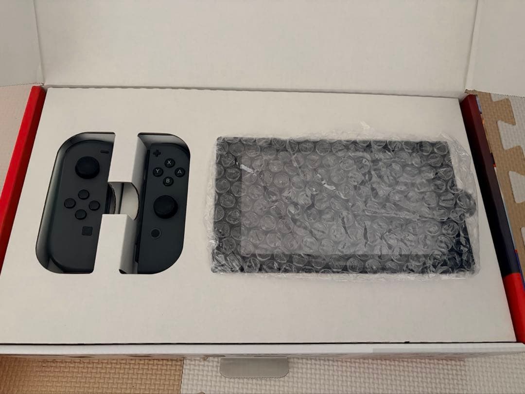 【美品】Switch本体グレー 付属品完備　バッテリー強化版
