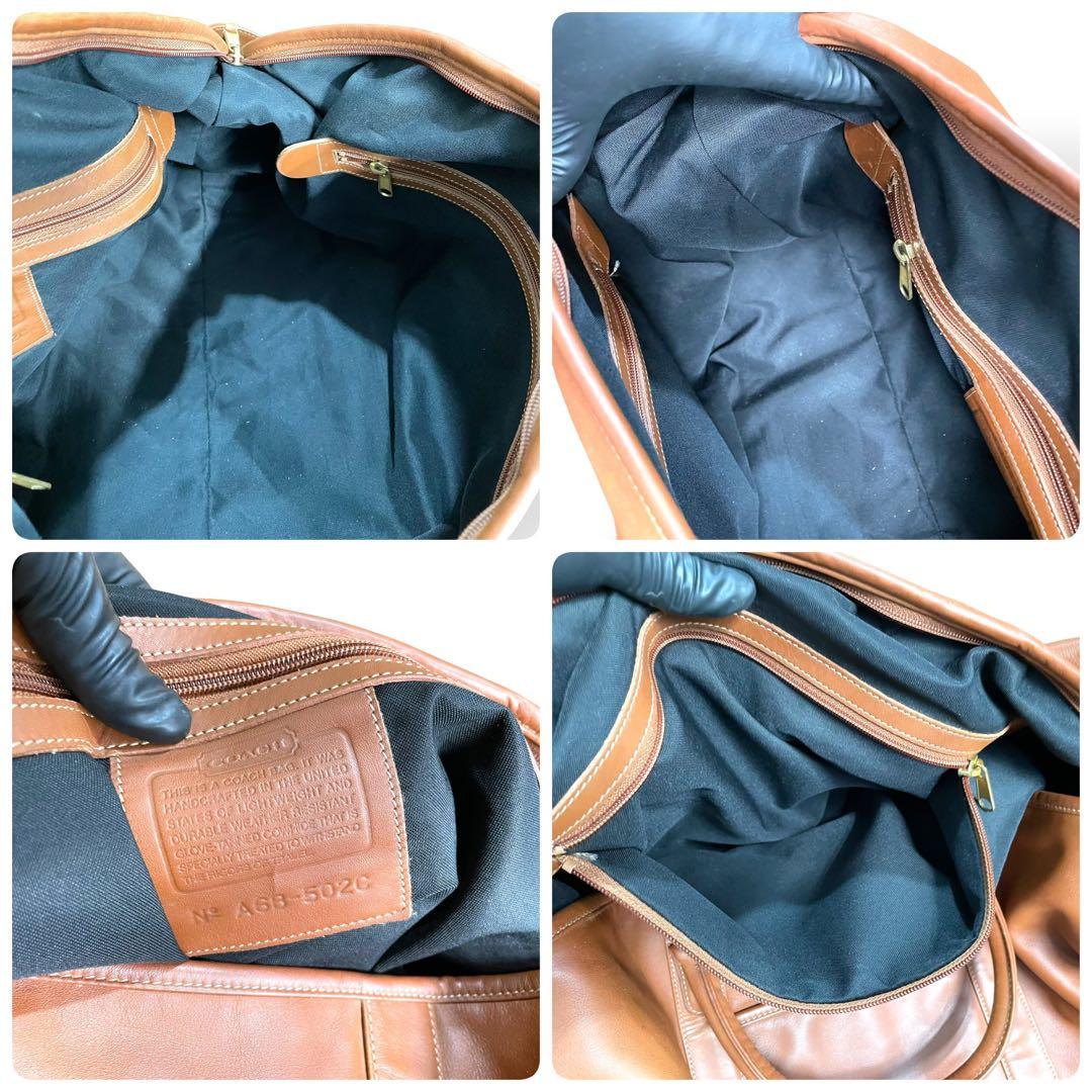 極美品　COACH オールドコーチ　2way ボストンバッグ　USA製　レザー