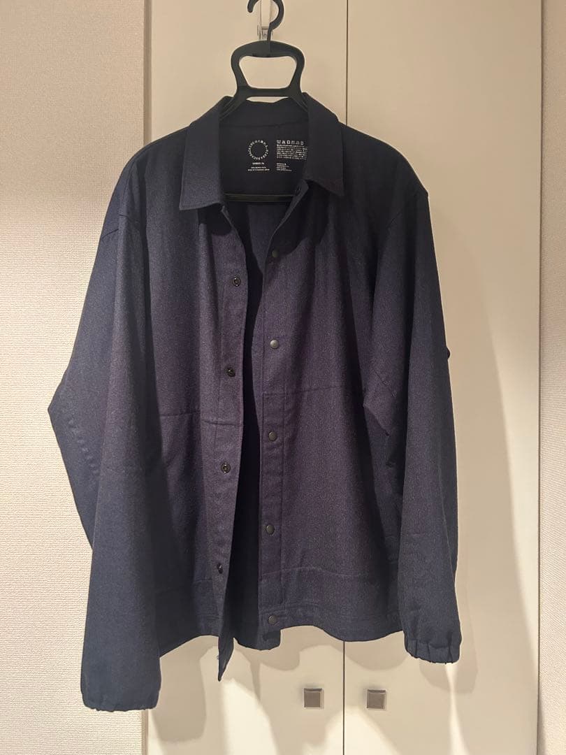 【値下げ】山と道 Merino Coach Jacket ネイビー メンズXL