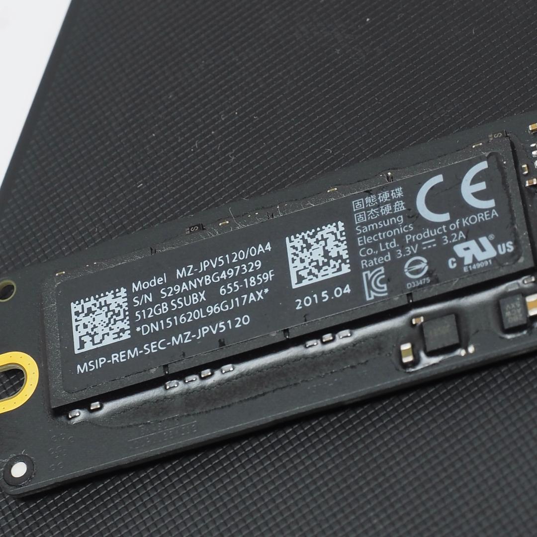 Apple純正 512GB SSD 動作OK 健康度100％ 寿命残83%