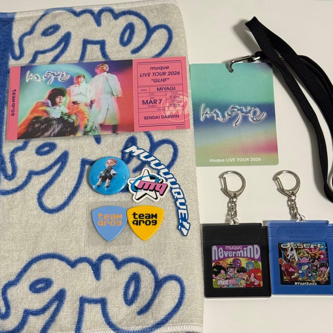 muque グッズ キーホルダー ステッカー ピック チケット パス タオル