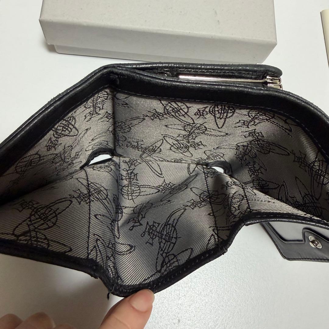 Vivienne Westwood 三つ折り財布 ブラック オーブ EMMA