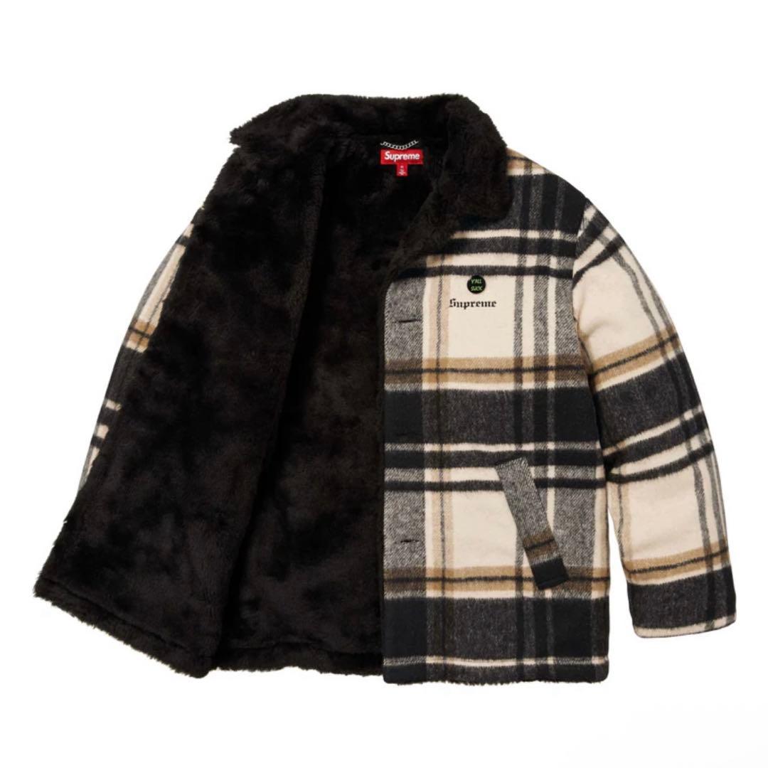ジャケット・アウター Supreme Plaid Car Coat \"Cream\"