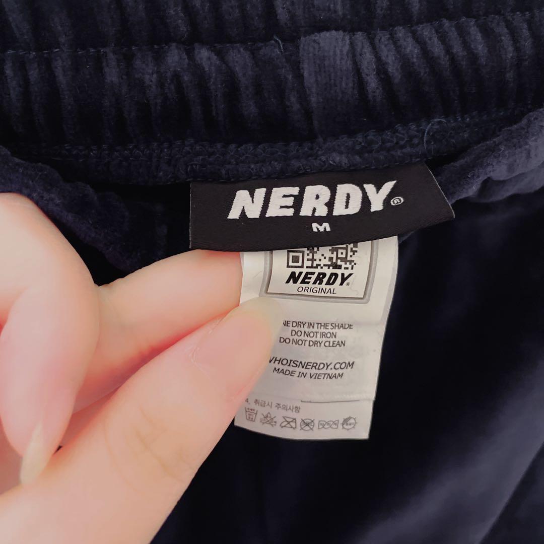 M*、様 NERDY ジャージ セットアップ ベルベット ネイビー