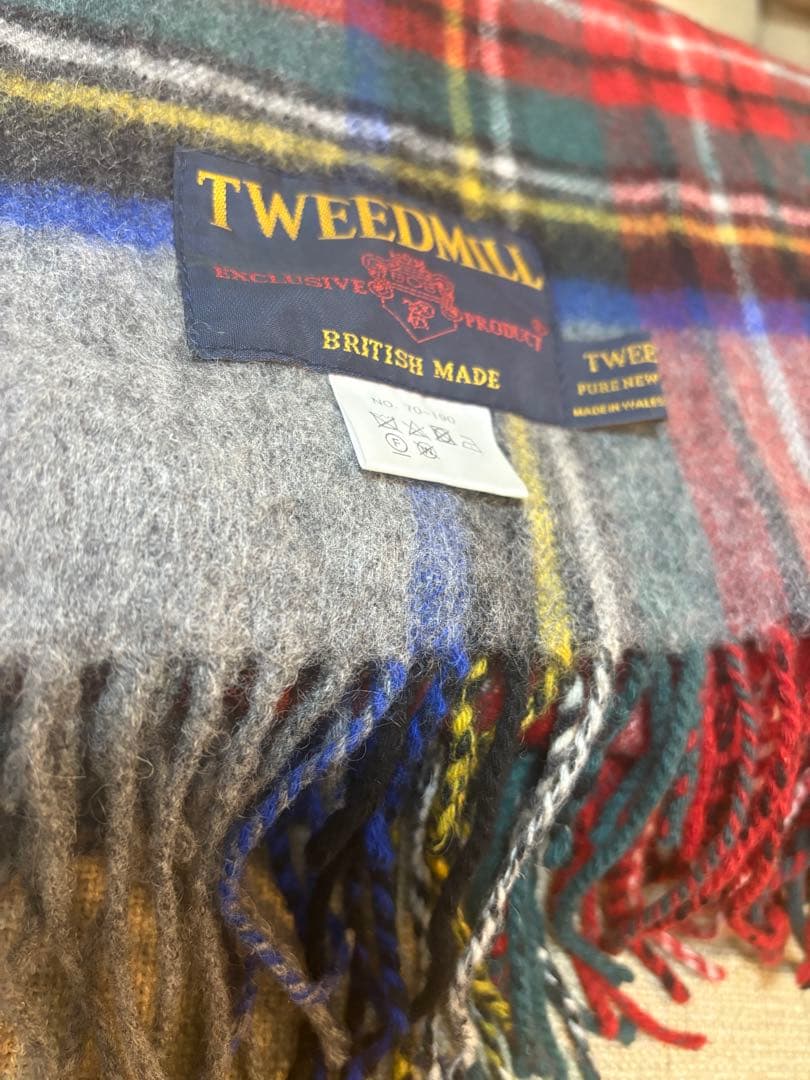 TWEEDMILLグレーチェックマフラー　ストール