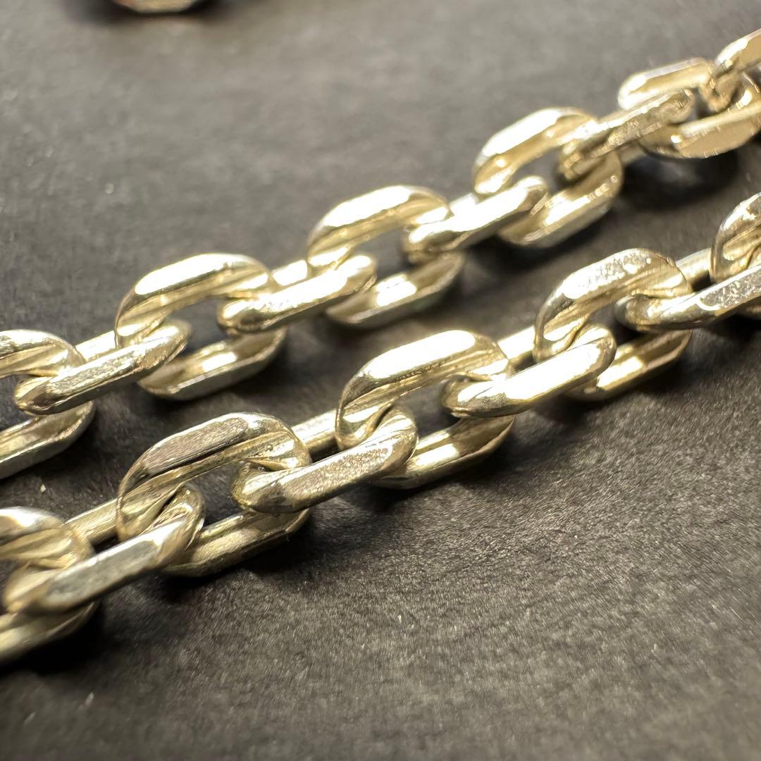 【超太め 18g 56㎝】太角チェーンネックレス silver925