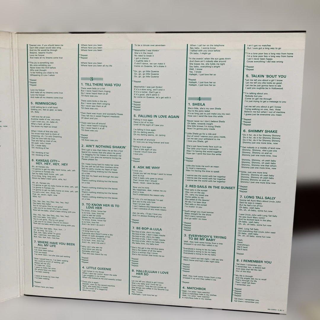 ⑮-1 RARE BEATLES 2LP グリーン盤 日本盤 ナンバー入