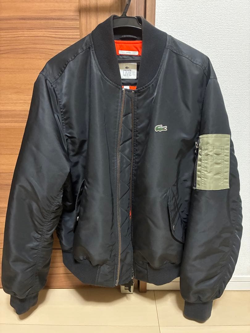 【最終値下げ‼️】Lacoste ブラック MA-1ジャケット