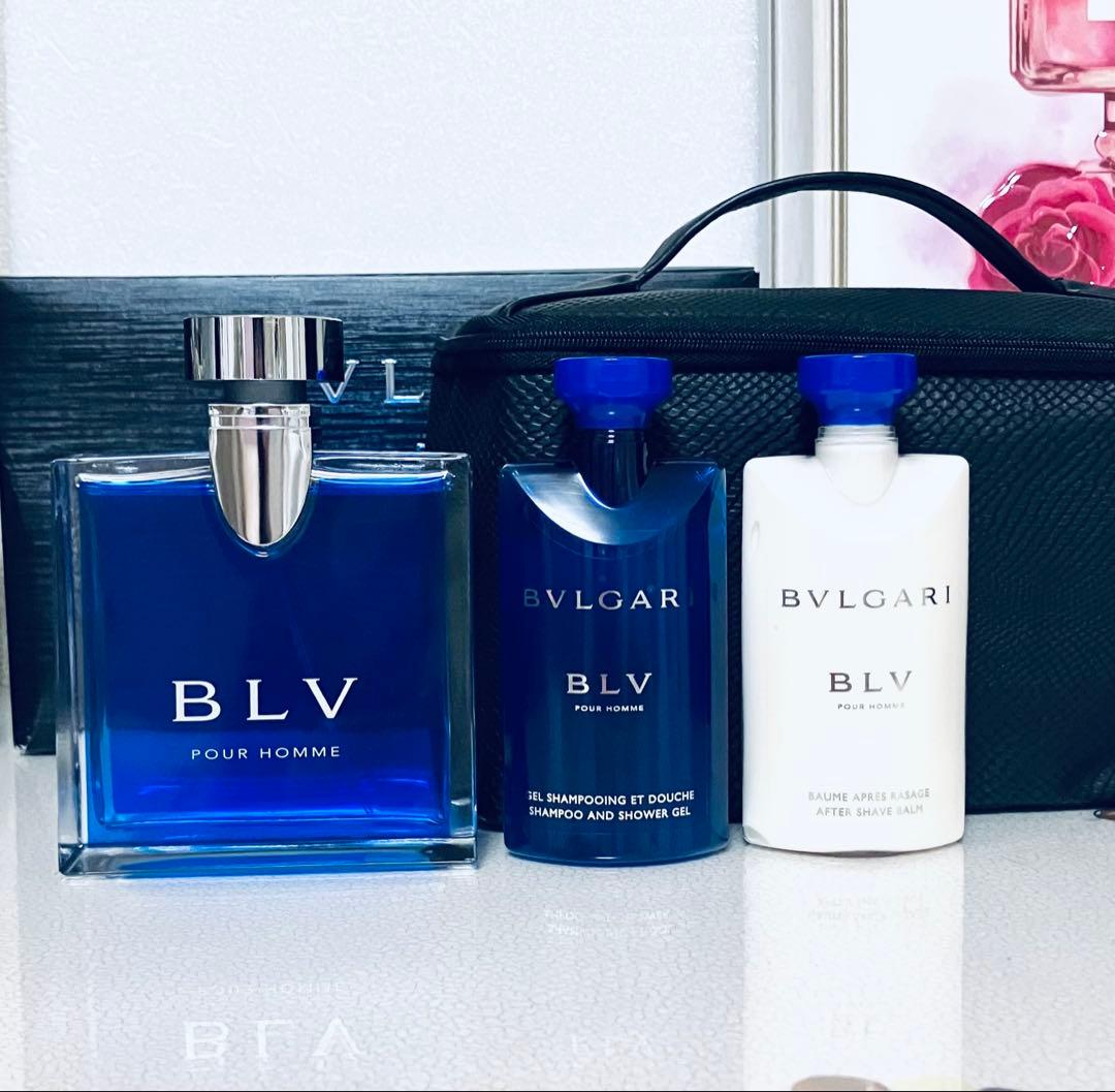 【BVLGARI】ブルガリ香水 BLV POUR HOMME ポーチ付きセット