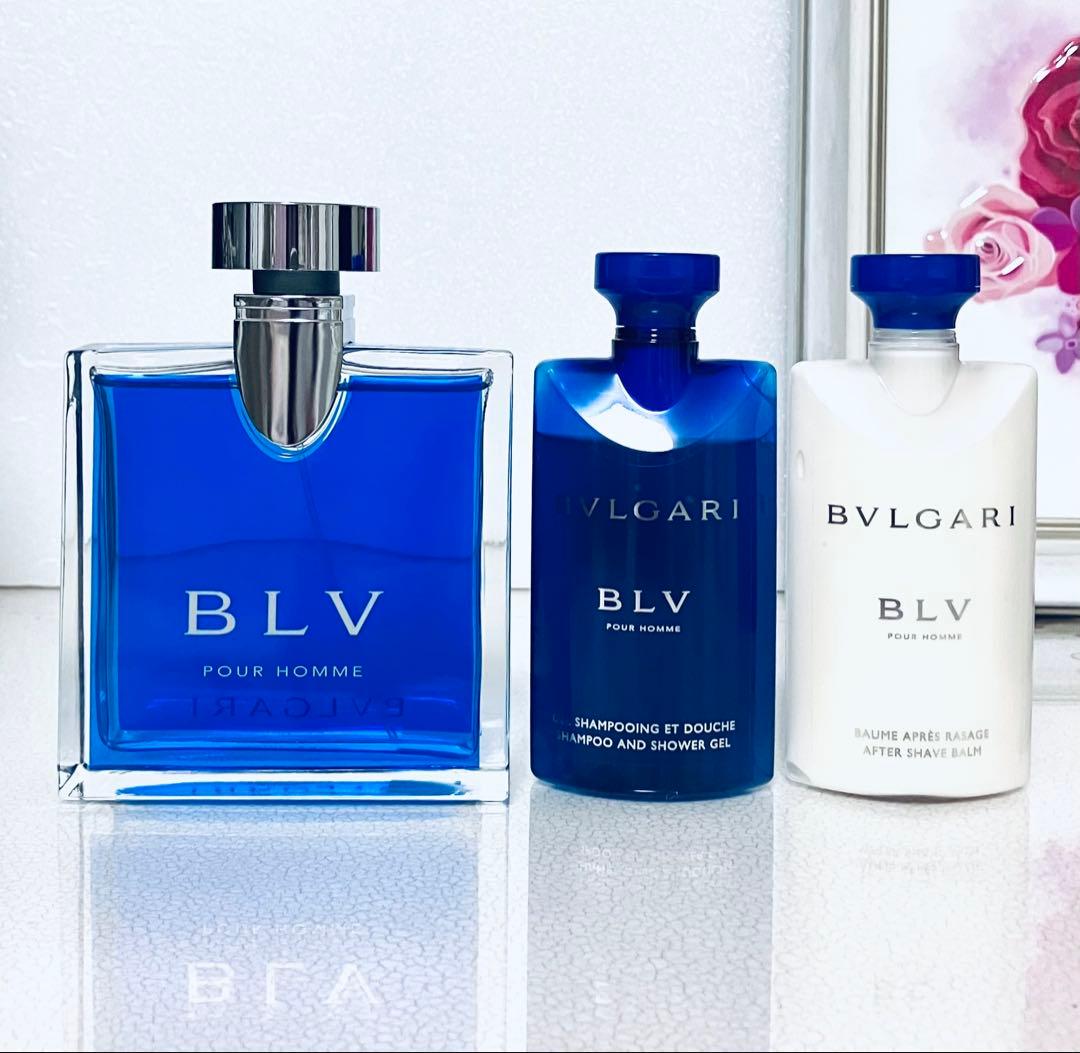 【BVLGARI】ブルガリ香水 BLV POUR HOMME ポーチ付きセット