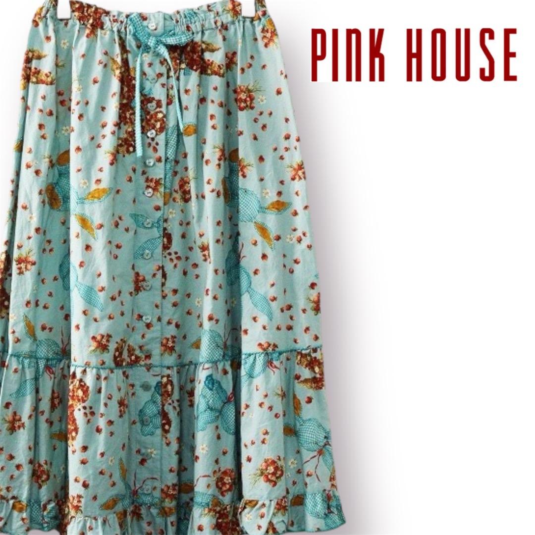専用品 22年 美品 PINK HOUSE ギンガムうさぎ スカート