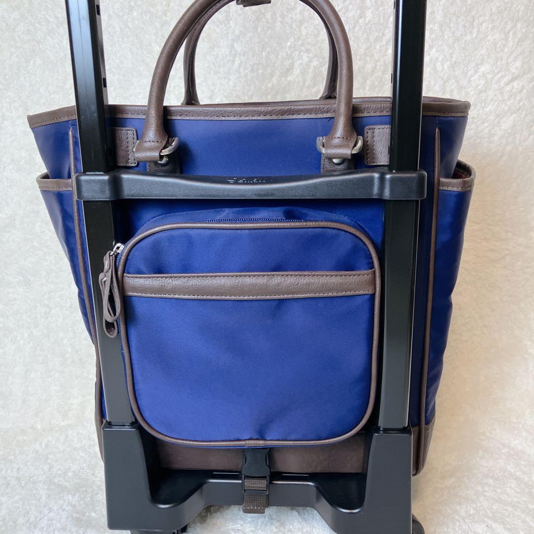 【極美品】SWANY ウォーキングバッグ キャリーカート 2way ネイビー